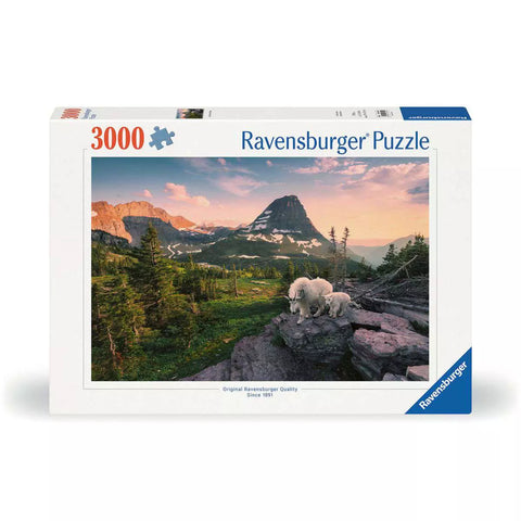 Verpackung Ravensburger Puzzle Almbock mit Baby, 3000 Teile, 00.809
