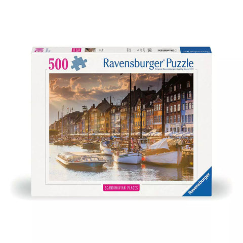 Verpackung Ravensburger Puzzle Sonnenuntergang in Kopenhagen, 500 Teile