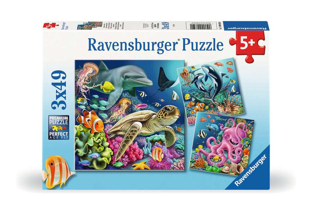 Ravensburger Puzzle 3x49 Teile Bezaubernde Unterwasserwelt 00.859 - Bild 1