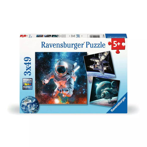 Verpackung Kinderpuzzle Abenteuer Weltall 3x49 Teile, Ravensburger 00860