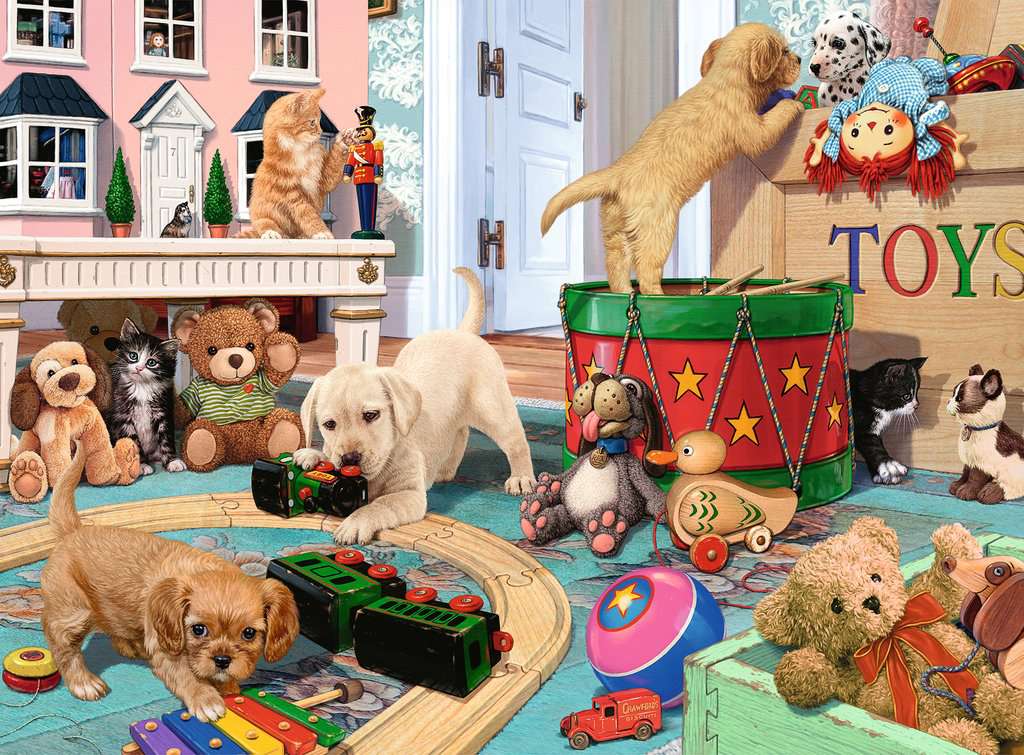 Puzzle 150 Teile Verspielte Welpen - Bild 2