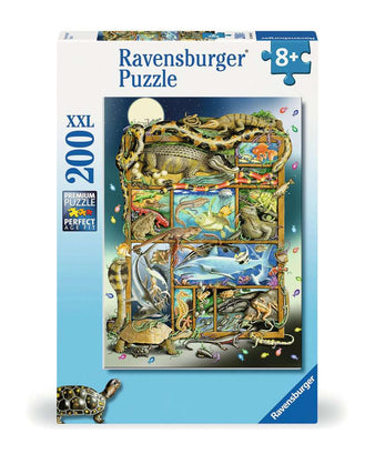 Puzzle 200 Teile Reptilien im Regal 00.866