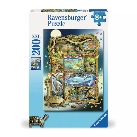 Verpackung Kinderpuzzle Reptilien im Regal 200 XXL, Ravensburger 00866