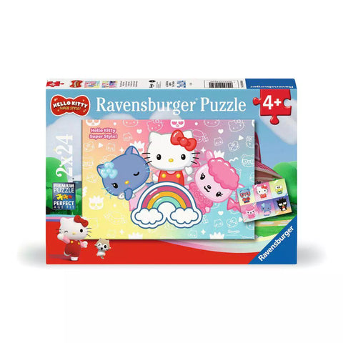 Verpackung Ravensburger Kinderpuzzle Hello Kitty Beste Freunde, 2x24 Teile