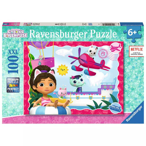 Verpackung Puzzle Gabby's Dollhouse Katzenabenteuer, 100 XXL-Teile, Ravensburger