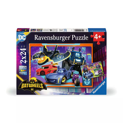 Verpackung Ravensburger Kinderpuzzle Batwheels Seid ihr bereit? 2x24 Teile 01054