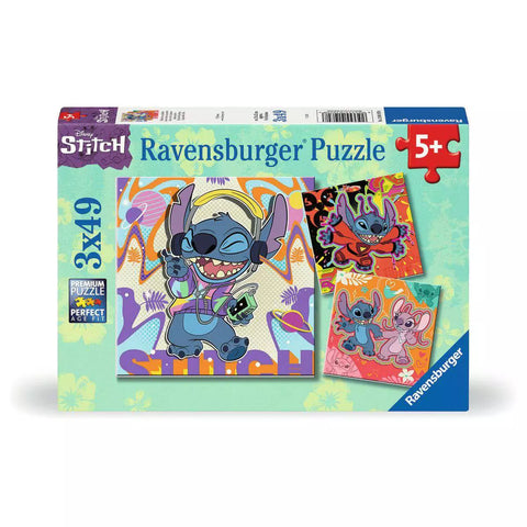 Verpackung Kinderpuzzle Stitch Einfach nur spielen 3x49 Teile 01070