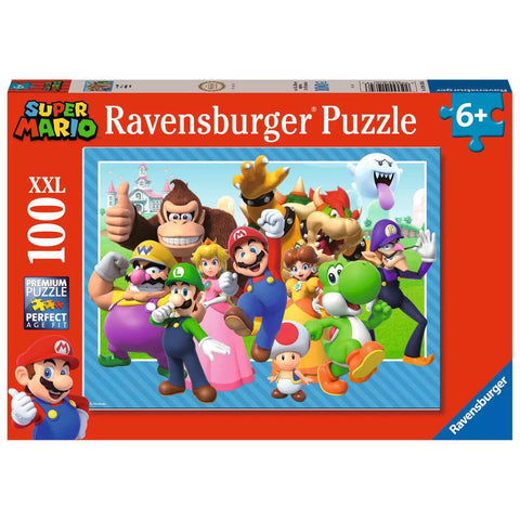 Verpackung Ravensburger Kinderpuzzle Super Mario 100 XXL-Teile 01074