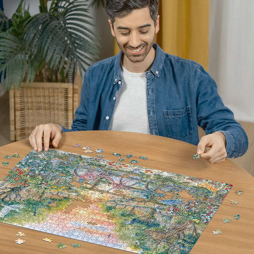 Puzzle 1000 Teile Verträumte Fahrräder in Amsterdam 01.089 - Bild 3