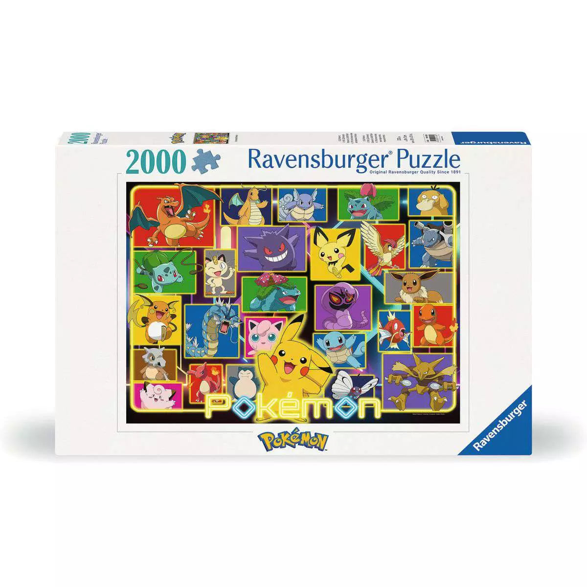 Verpackung Ravensburger Puzzle Leuchtende Pokémon mit 2000 Teilen, 01130