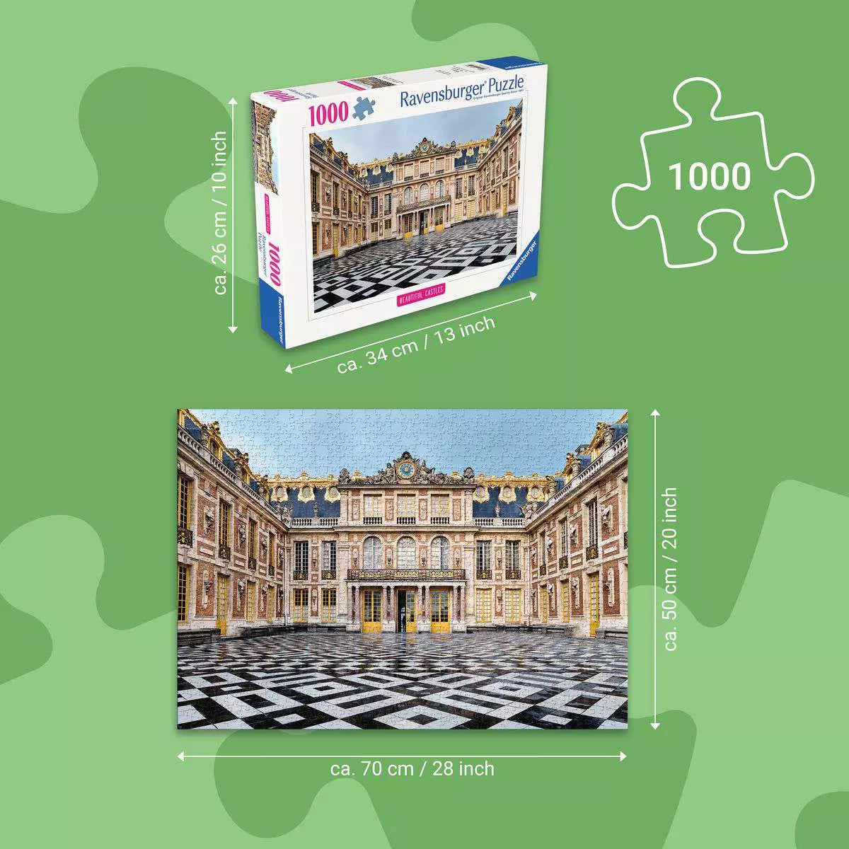 Puzzle 1000 Teile Beautiful Castles Schloss von Versailles 01.315 - Bild 3