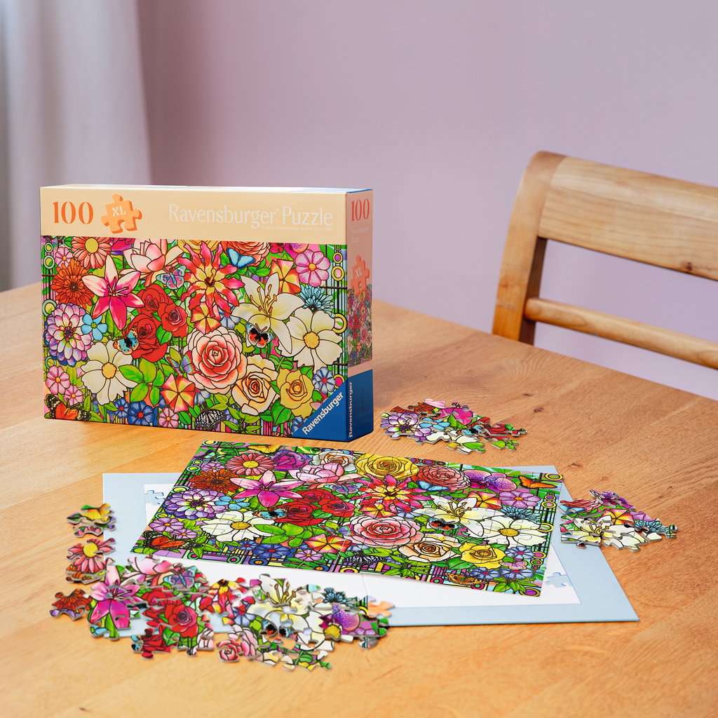 Puzzle 100 Teile Tiffany Flowers - mit grösseren Teilen 01.364 - Bild 5