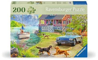 Puzzle 200 Teile Summer Lake House -  mit grösseren Teilen 01.370
