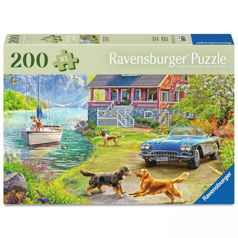 Verpackung Ravensburger Puzzle 200 Teile Sommerhaus am See 01370