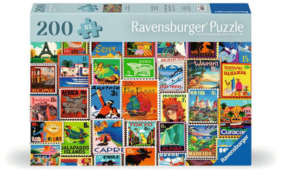 Puzzle 200 Teile Travel Stamps - mit grösseren Teilen 01.371
