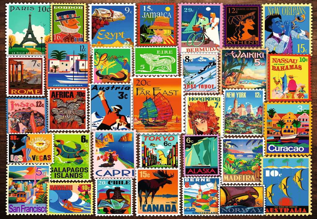 Puzzle 200 Teile Travel Stamps - mit grösseren Teilen 01.371 - Bild 2