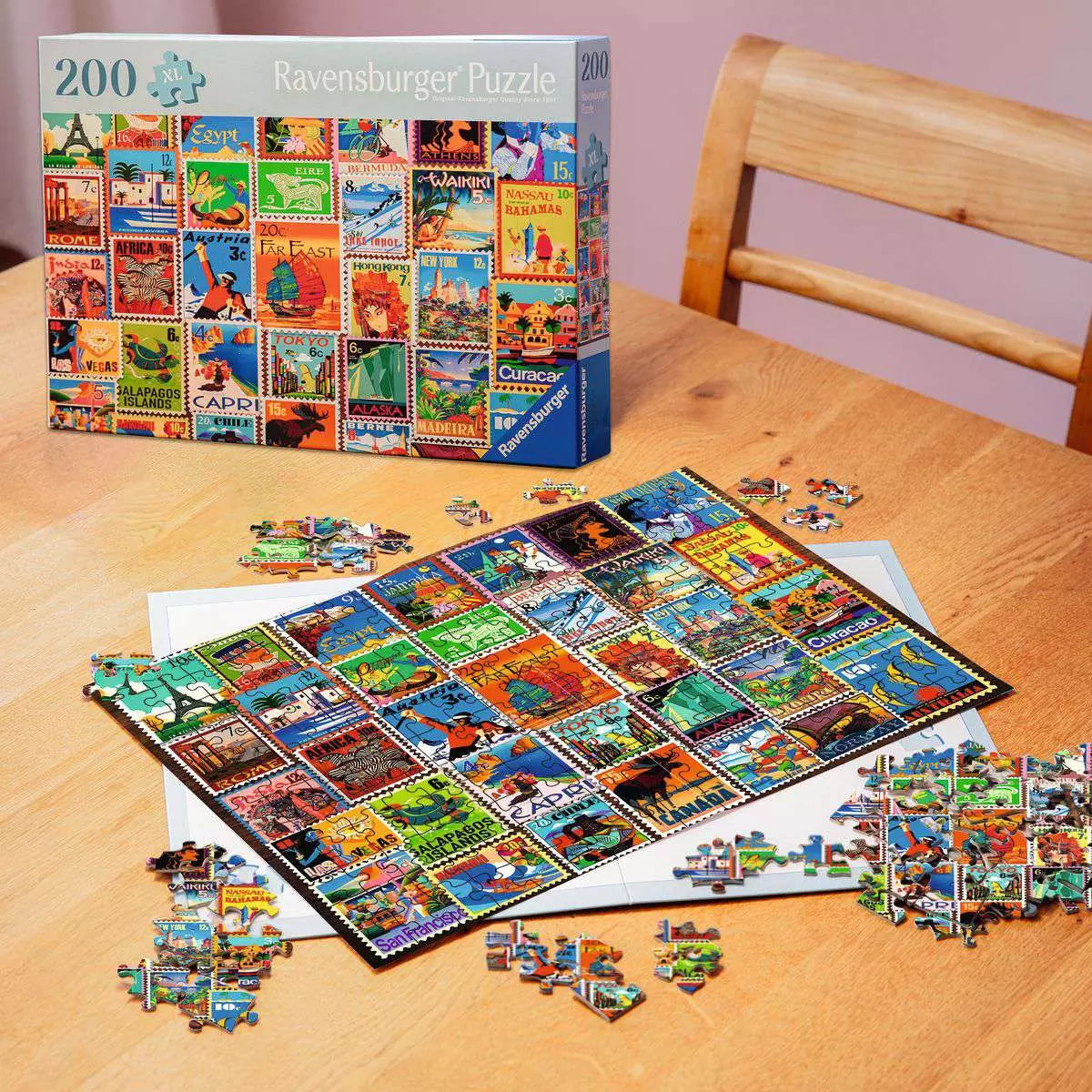 Puzzle 200 Teile Travel Stamps - mit grösseren Teilen 01.371 - Bild 4