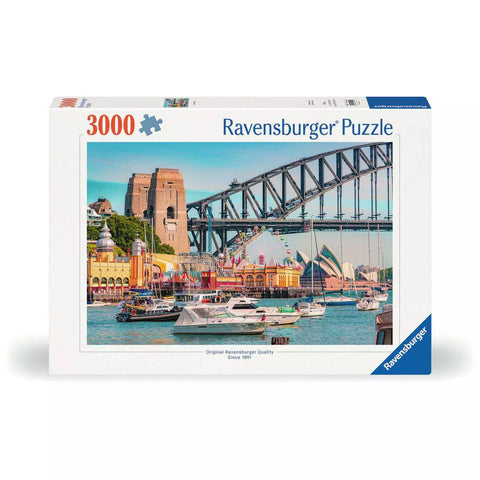 Verpackung Ravensburger Puzzle Geheimes Sydney, 3000 Teile