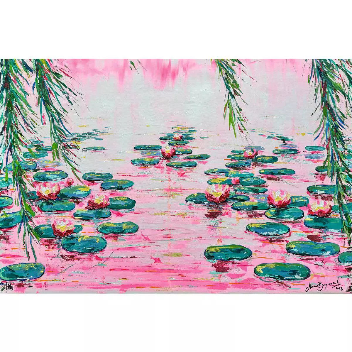 Puzzle 4000 Teile Pink Water Lillies 01.420 - Bild 2