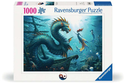 Puzzle 1000 Teile Enchanted Depths: Dragon, Mermaid and Turtles 01.434