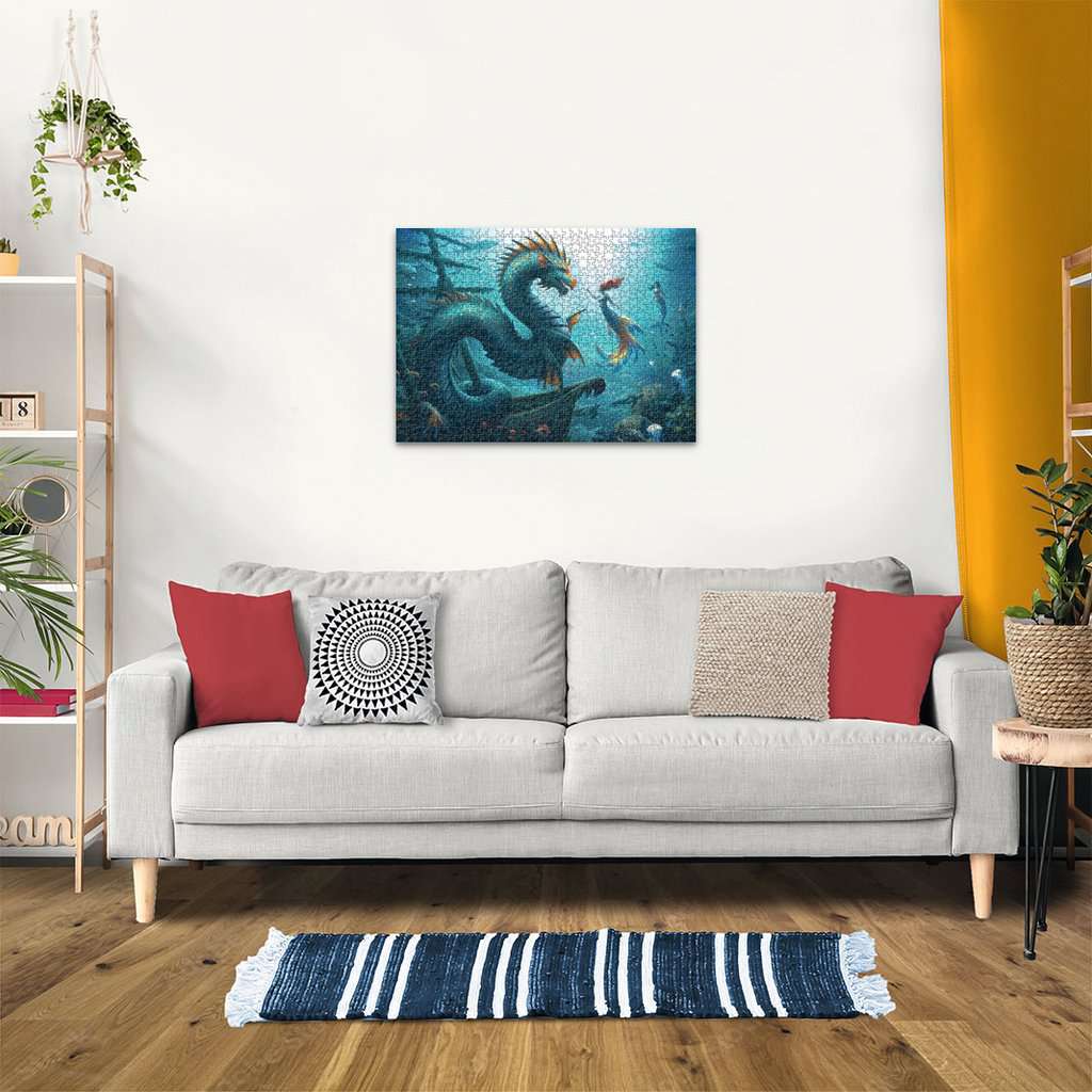 Puzzle 1000 Teile Enchanted Depths: Dragon, Mermaid and Turtles 01.434 - Bild 4