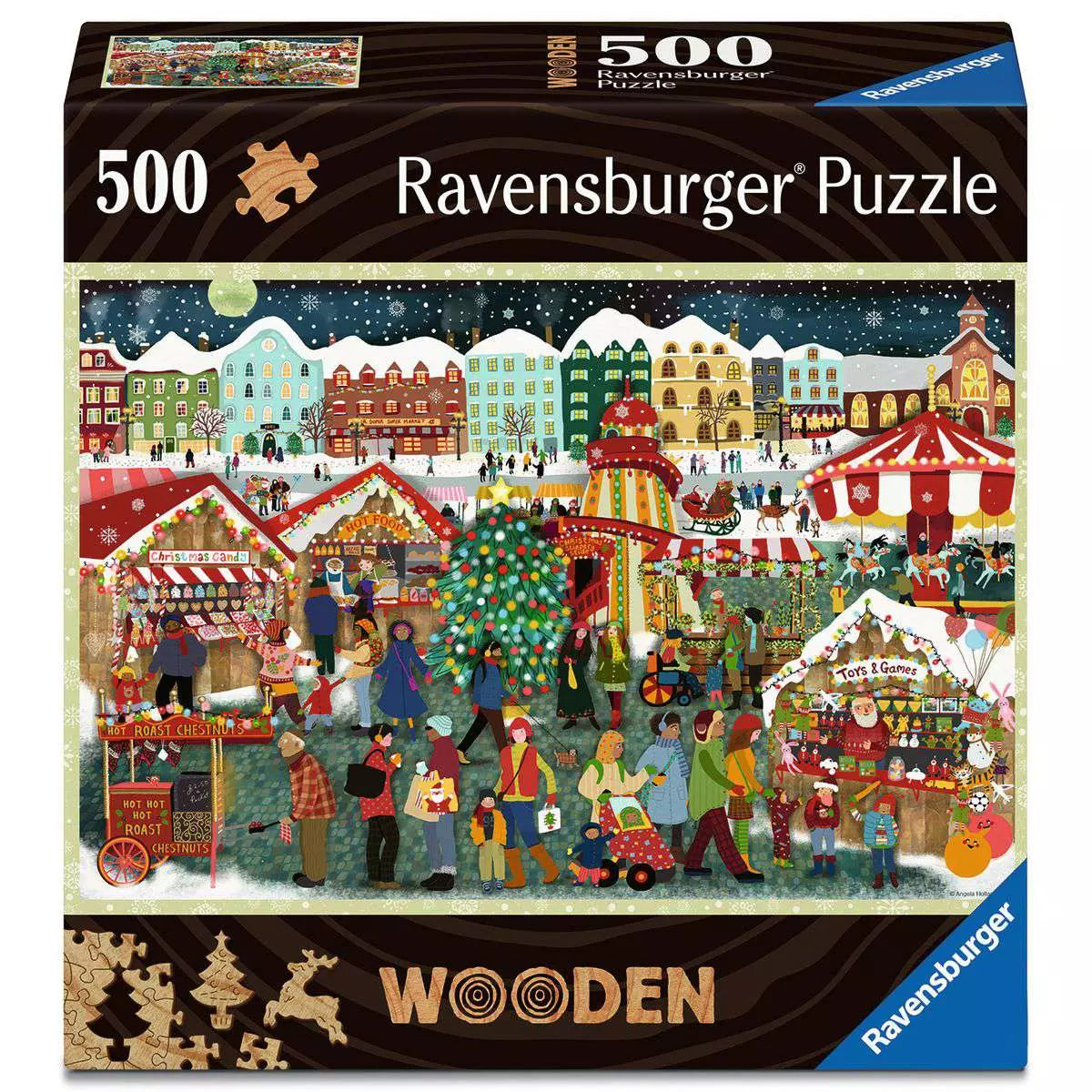 Wooden Puzzle 500 Teile Weihnachtsmarkt 01.539 - Bild 1