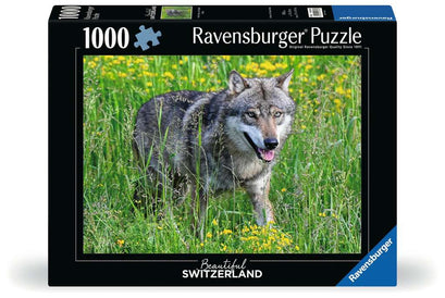 Puzzle 1000 Teile Beautiful Switzerland Wolf im Tierpark Goldau 01.606