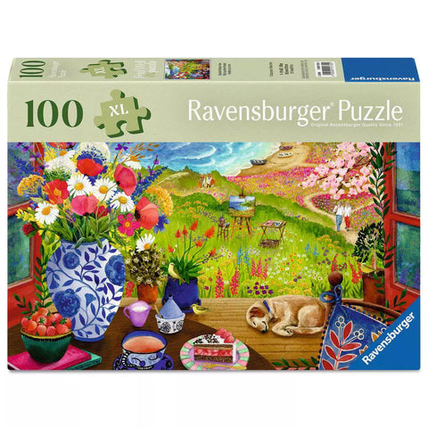 Verpackung Puzzle Blick aus dem Fenster 100 Teile von Ravensburger