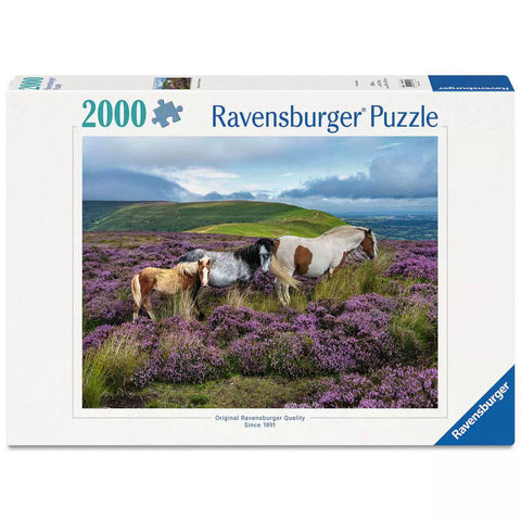 Verpackung Ravensburger Puzzle Wildpferde in der Heide, 2000 Teile