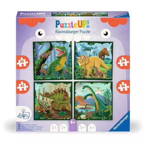Verpackung Puzzle UP! Dinosaurier mit vier Puzzles, Ravensburger 04003