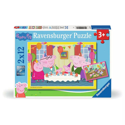 Verpackung Ravensburger Kinderpuzzle Peppa Pig Zeit zu feiern 2x12 04017