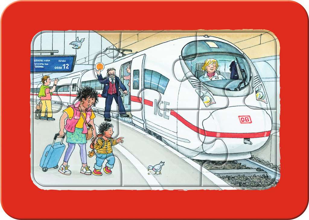 My First Puzzle 3 x 6 Teile - Unterwegs mit Bus, Bahn und Flugzeug 04.039 - Bild 4
