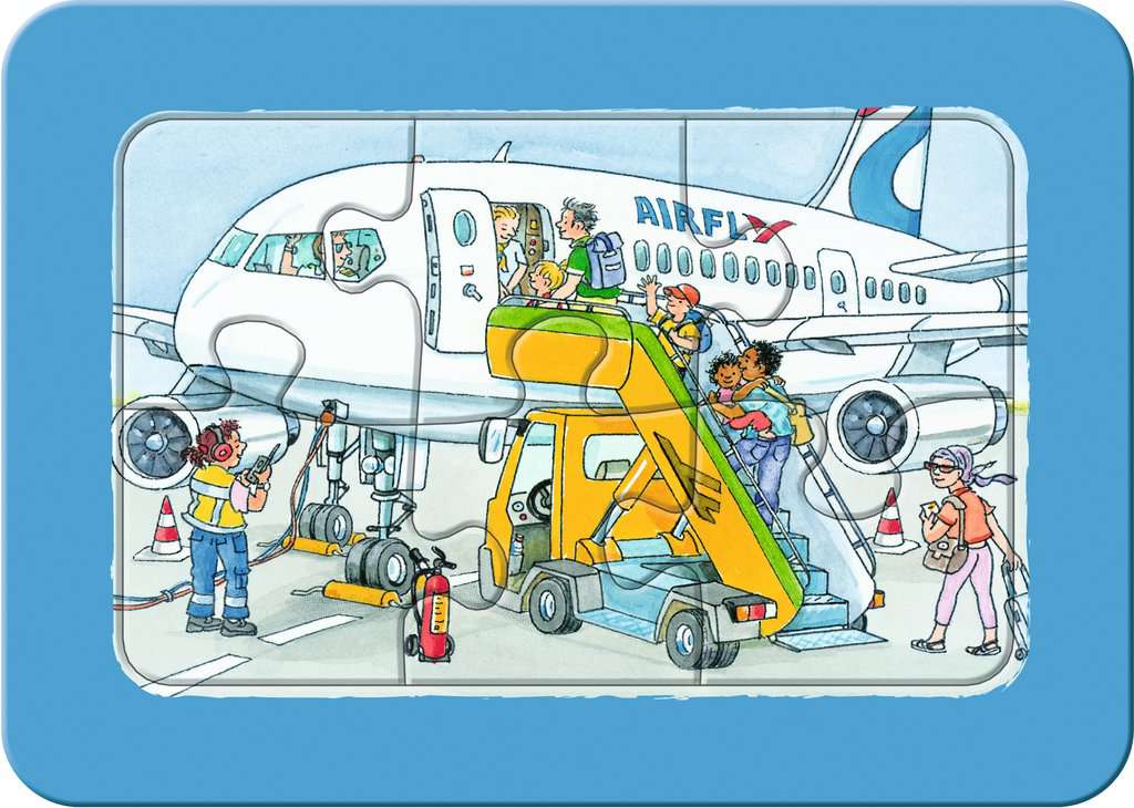 My First Puzzle 3 x 6 Teile - Unterwegs mit Bus, Bahn und Flugzeug 04.039 - Bild 5