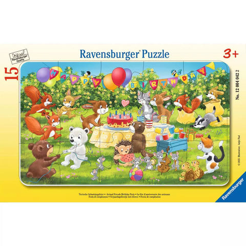Ravensburger Rahmenpuzzle Tierische Geburtstagsfeier 15 Teile 04042