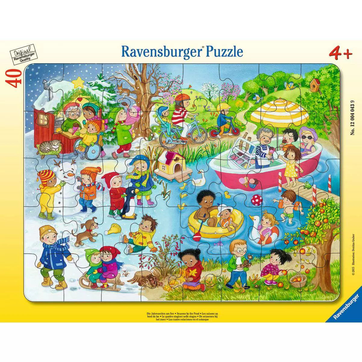 Rahmenpuzzle 40 Teile Die Jahreszeiten am See 04.043 - Bild 1