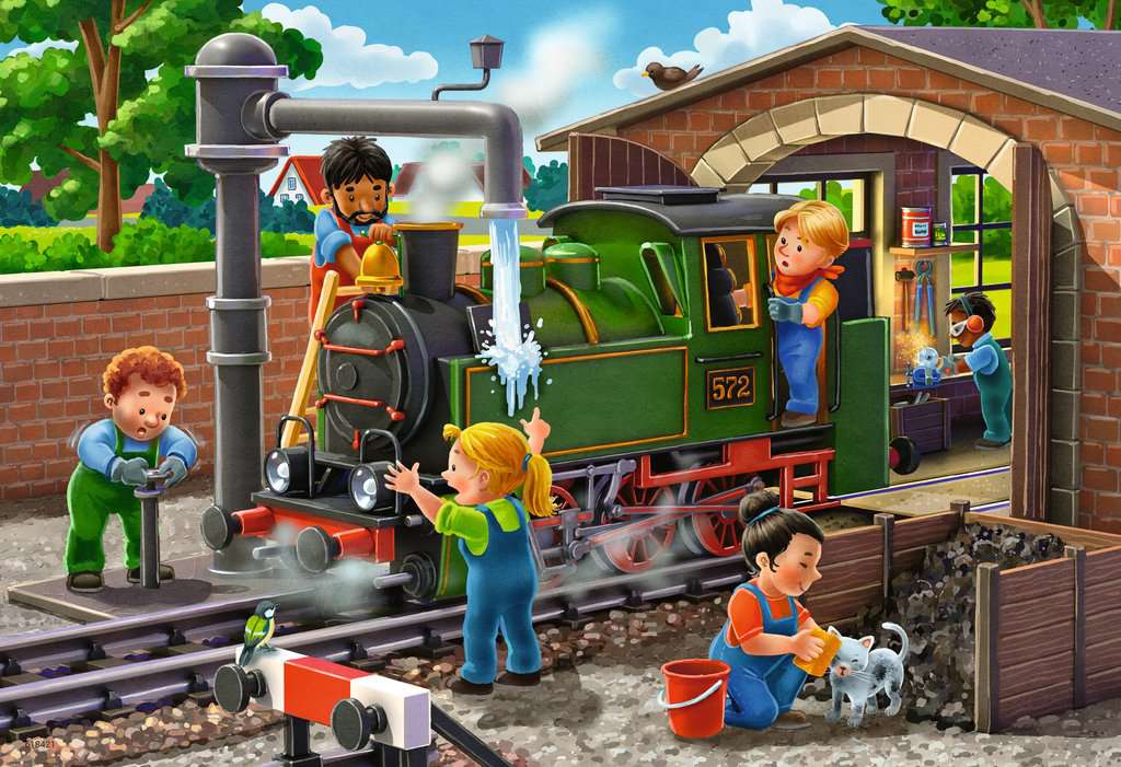 Puzzle 2x24 Teile Eisenbahn- und Flugzeugservice 04.044 - Bild 4
