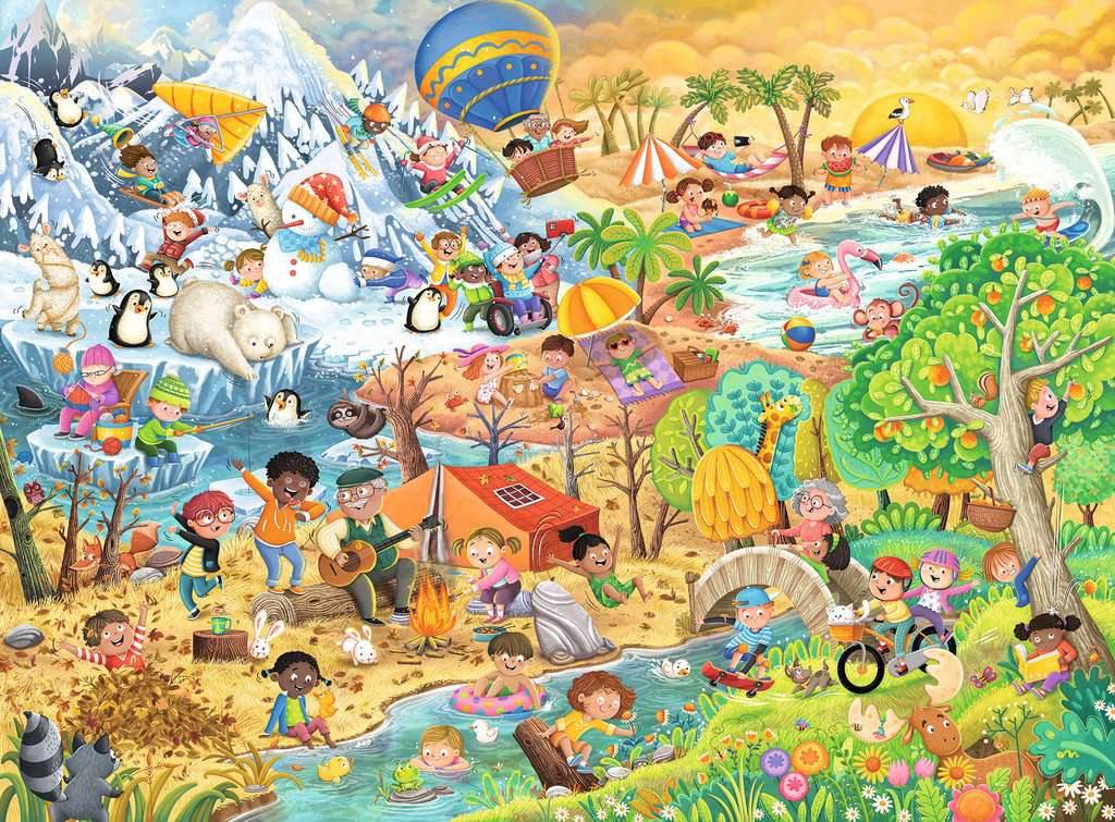 Puzzle 100 Teile Die 4 Jahreszeiten 04.050 - Bild 2