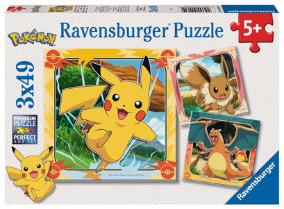 Puzzle 3x49 Teile Pokémon 04.062