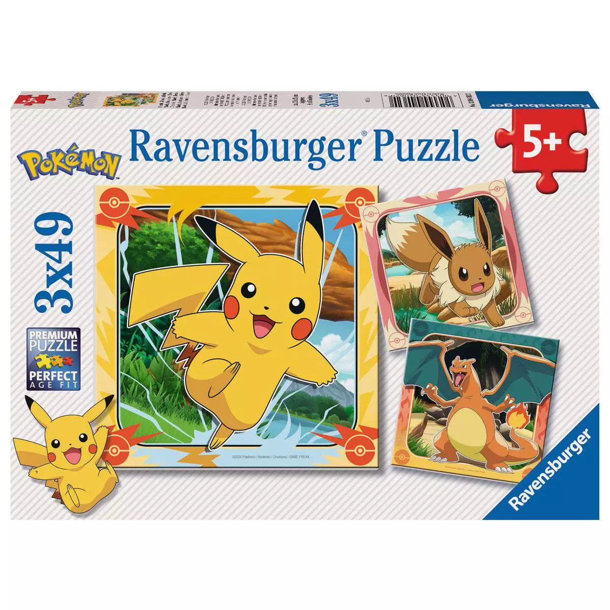 Verpackung Kinderpuzzle Pokémon 3x49 Teile von Ravensburger