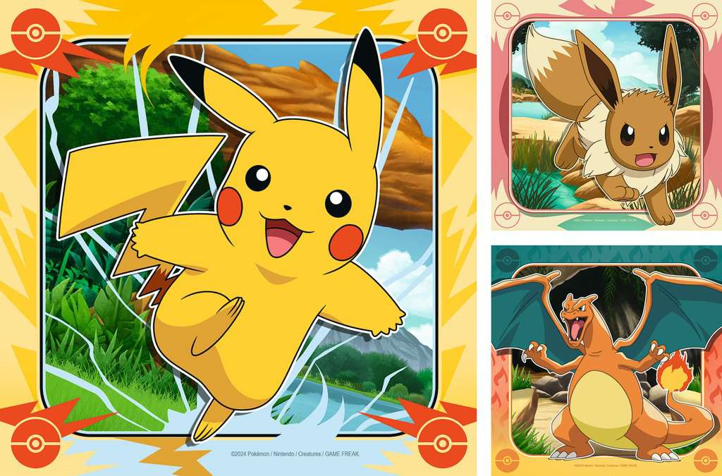 Puzzle 3x49 Teile Pokémon 04.062 - Bild 2
