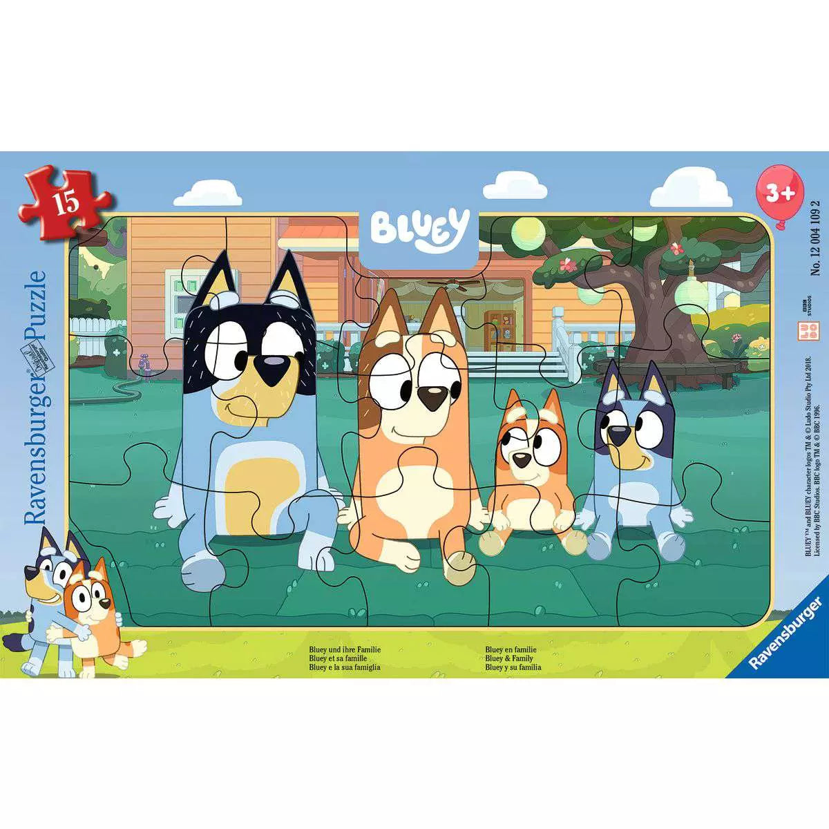 Rahmenpuzzle 15 Teile Bluey und ihre Familie 04.109 - Bild 1
