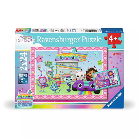 Verpackung Ravensburger Kinderpuzzle Gabby's Dollhouse 2x24 04112