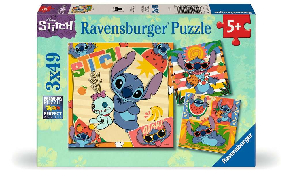 Puzzle 3x49 Teile Disney Stitch Aloha 04.114 - Bild 1
