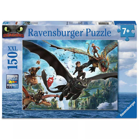 Verpackung Ravensburger Kinderpuzzle Dragons 150 XXL-Teile 04141