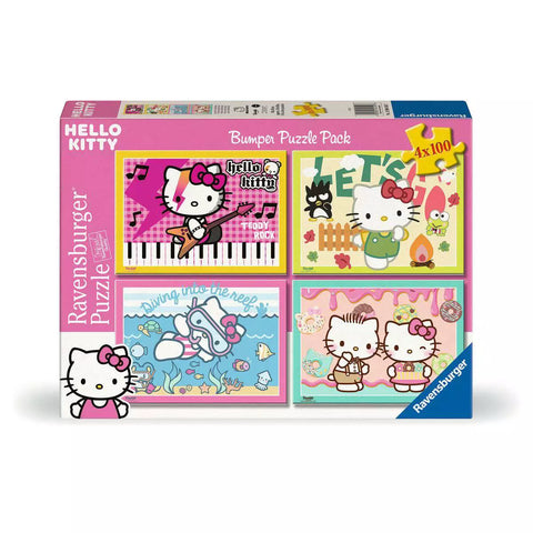 Verpackung Ravensburger Kinderpuzzle Hello Kitty 4x100 Teile 04159