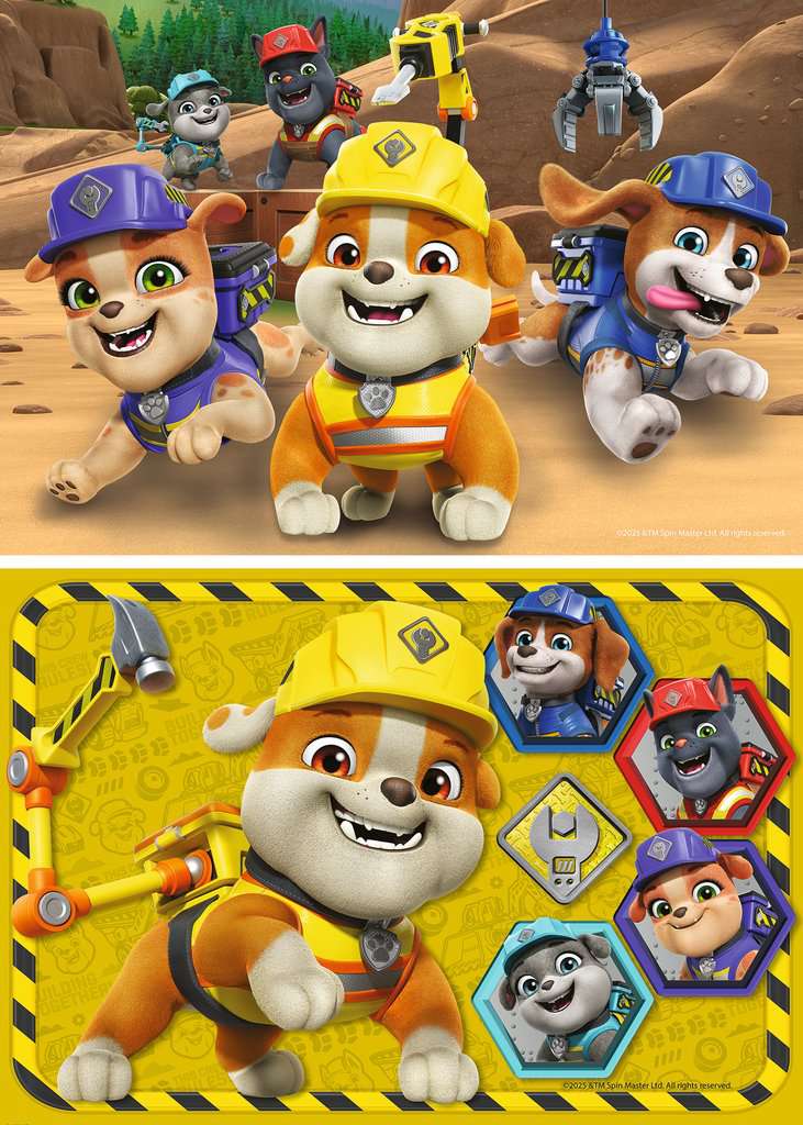 Puzzle 2x12 Teile Paw Patrol: Rubble&Crew 04.167 - Bild 2