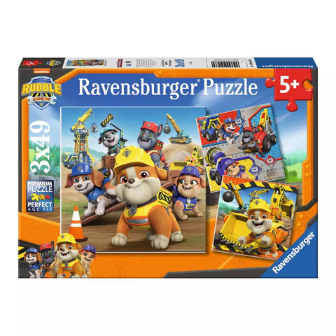 Verpackung Ravensburger Kinderpuzzle Paw Patrol Arbeitsfahrzeuge, 3x49 Teile