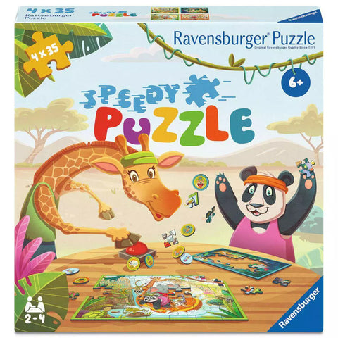 Verpackung Speedy Puzzle 4x35 Teile mit Dschungeltieren, Ravensburger 04171