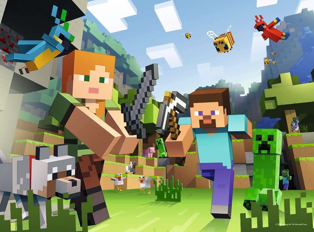 Puzzle 100 Teile Minecraft Steve und Alex 04.176 - Bild 2