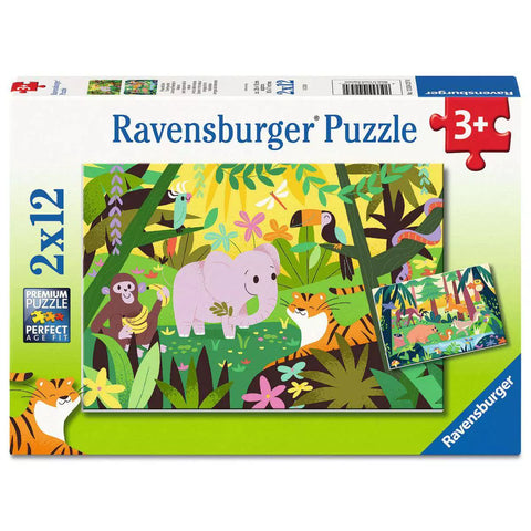 Verpackung Puzzle Freundliche Tierfreunde, 2x12 Teile, Ravensburger